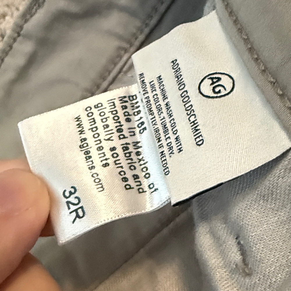 AG Adriano Goldschmied Men's Gray khaki Chinos - Picture 2 of 5